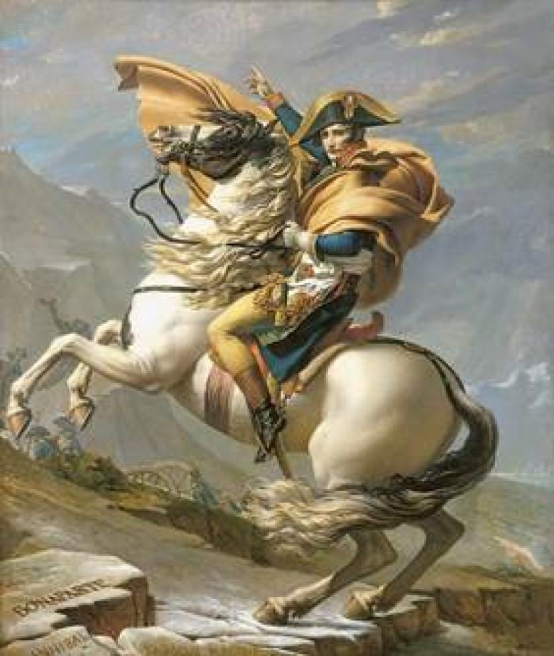 Жак Луи Давид. Наполеон на перевале Сен-Бернар